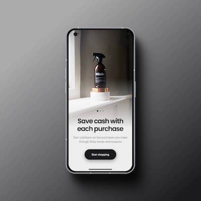 Android Nothing phone mockup with gradient background