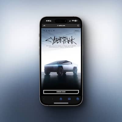 Iphone mockup with magic background